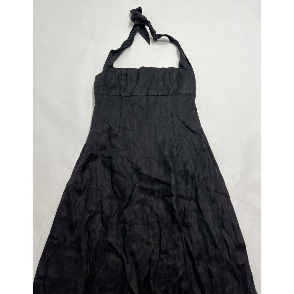 MONDAY Swimwear Montserrat Dress in Black Linen - Picture 4 of 9